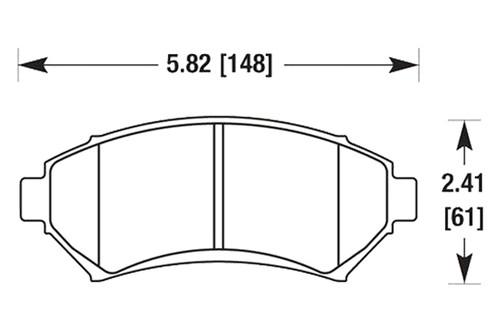 Hawk hb536f.704 - 2005 chevy impala black ferro-carbon front brake pads