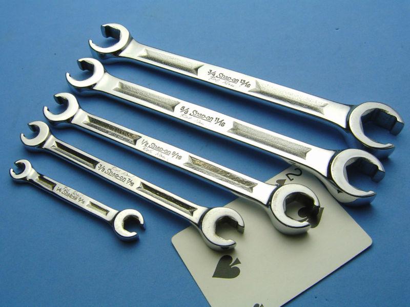 Snap on sae flare / tubing wrench set 1/4"-thru-13/16" 5 piece set