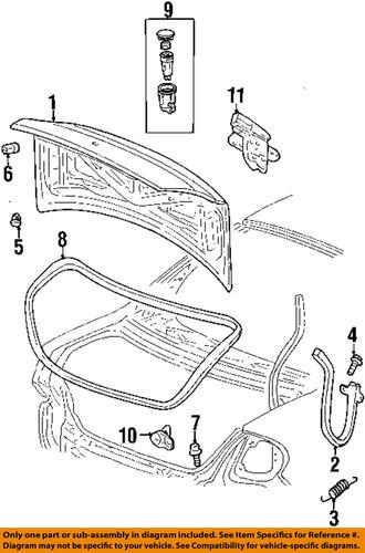 Mopar oem 4783623ad trunk lid-weatherstrip