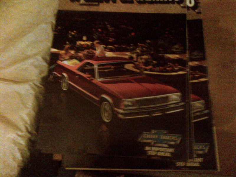 Lot of 3 1981 chevy el camino    brochure        -