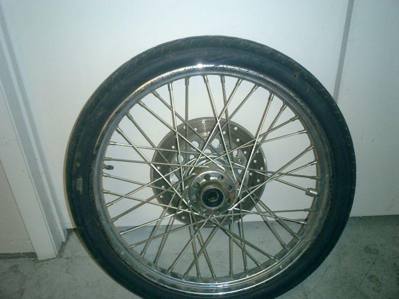  harley davidson front wheel & tire w/disc 86-1999