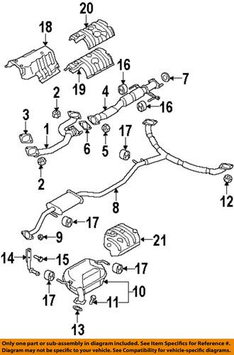 Mazda oem cy0140100j exhaust muffler