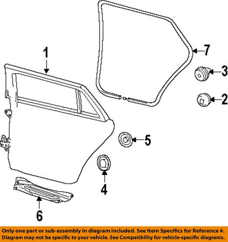 Volkswagen oem 1k98397025ap rear door-door weather strip