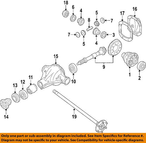 Nissan oem 38120ec000 bearing, pinion, rear axle/differential pinion bearing