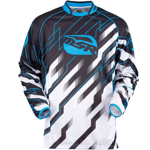 Msr 2013 nxt legacy motocross jersey black/cyan lg large 