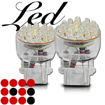 T20 3157 24x led white light bulbs turn signal lamp pair/bulb+load resistors