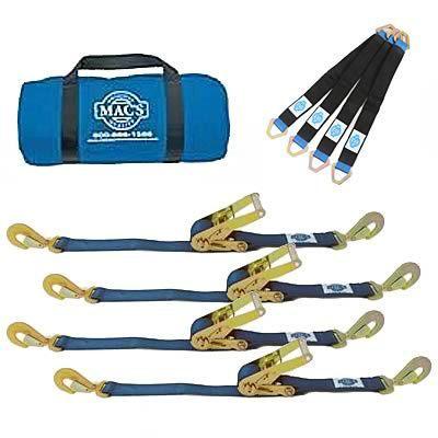 Ultra pack blue ratchet straps axle straps storage bag 10000 lb. strap rating