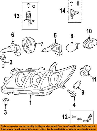 Toyota oem 8117033662 lens & housing