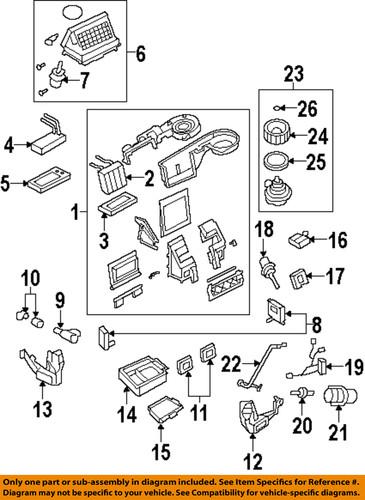 Ford oem f7dz19e616ba evaporator & heater-motor