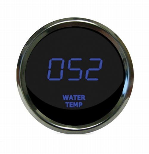 Digital water temperature gauge blue / chrome bezel intellitronix ms9113-b usa