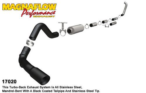 Magnaflow 17020 ford diesel 7.3l diesel, 4in black series kit diesel exhaust