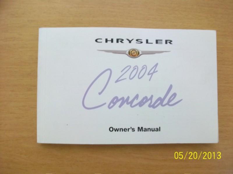 2004 chrysler concorde     owners manual