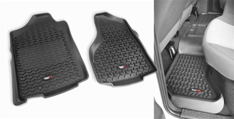 Rugged ridge 82989.40 all terrain floor liner first and second rows black