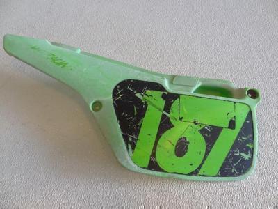 Kawasaki kx80 kx 80 1983-1985 83-85 green left side plate cover panel l