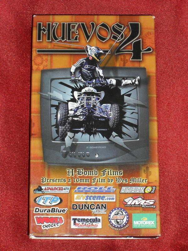 Huevos 4 ~ quad/atv dirt track racing video ~ h-bomb films & fox racing - vhs