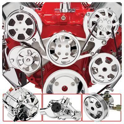 Billet spec pulley performance ratio tru trac serpentine system aluminum bbc