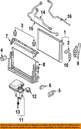 Bmw oem 17127508013 radiator-vent hose