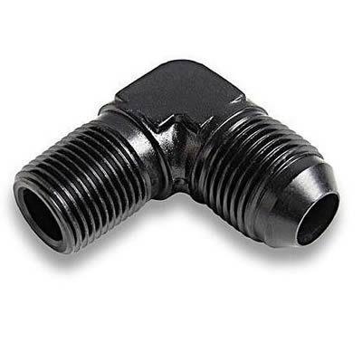 Earl's at982207erl fitting 90 deg -8 an male to 1/4" npt male black ano-tuff ea