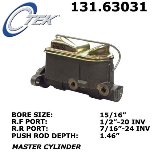 Centric 131.63031 brake master cylinder-c-tek standard brake master cylinder