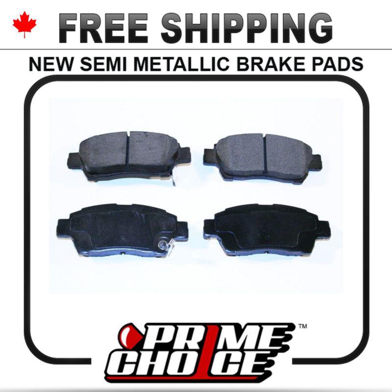 New premium complete set of front metallic disc brake pads with shims