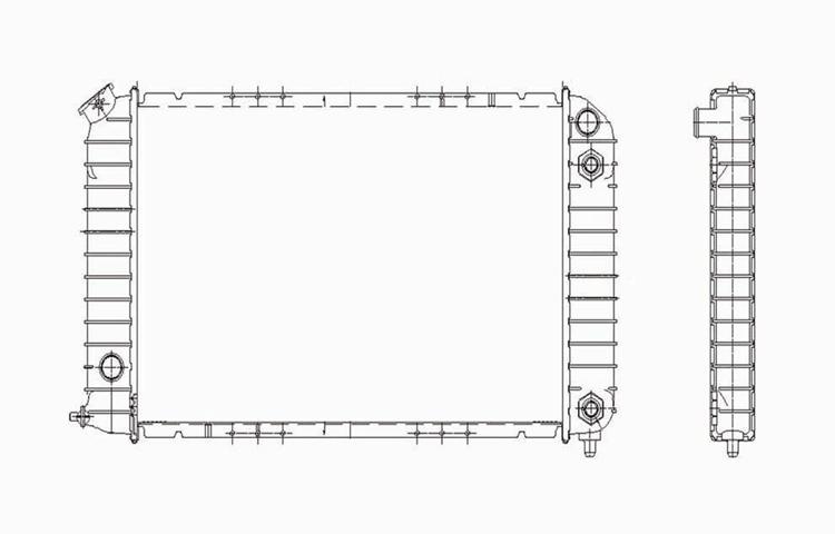 Replacement radiator 1994-2003 chevy s10 1996-2000 isuzu hombre 2.2l l4 89040307