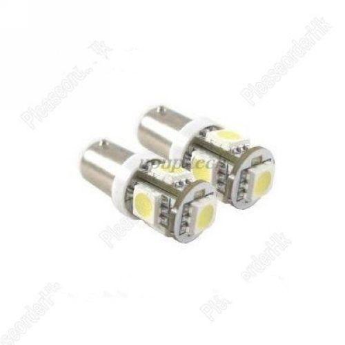 10pcs ba9s t4w h6w 5-led 5050 smd interior xenon light bulb lamp pure white 12v