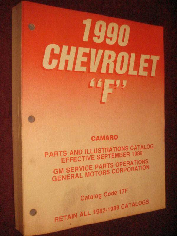 1990 chevrolet camaro / parts catalog / text & illustrations / book / manual