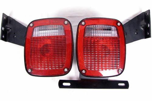 2- genuine ford f350-f650 grote 5371 tail light assembly 6c34-1344-aa new