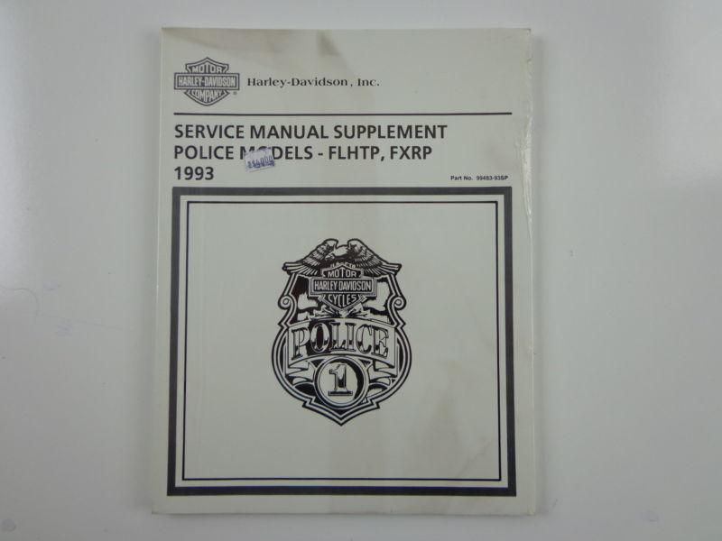 Harley davidson 1993 flhtp fxrp police supplement service manual 99483-93sp