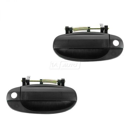 Exterior door handle textured black front left right pair for 04-06 aveo g3 wave