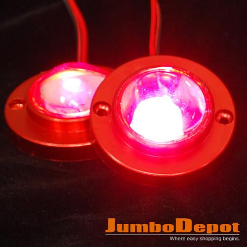 Red motorcycle round high power led decorative strobe flash adorn light lamp x 2