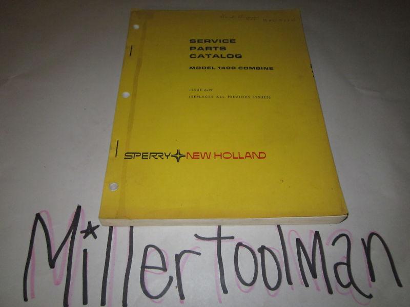 New holland model 1400 combine service parts catalog manual