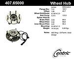 Centric parts 407.65000e front hub assembly