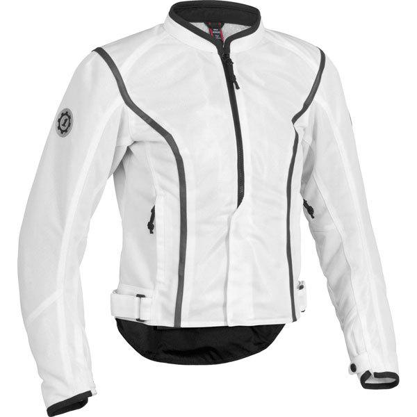 White s firstgear contour mesh women's textile vented jacket