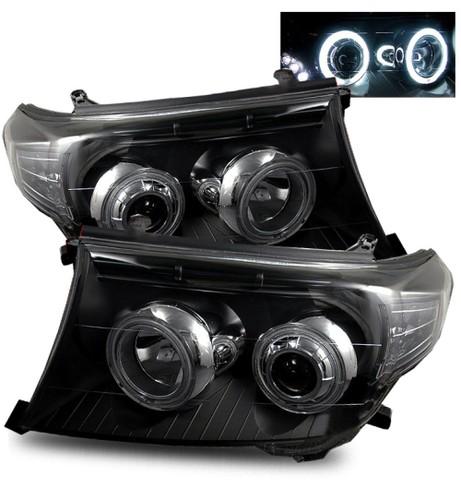 08-10 toyota land cruiser jdm ccfl angel eye halo blackout projector headlights