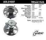 Centric parts 406.51007 rear hub assembly