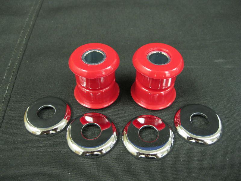 Solid ride polyurethane handlebar bushings for harley and custom motorcycles