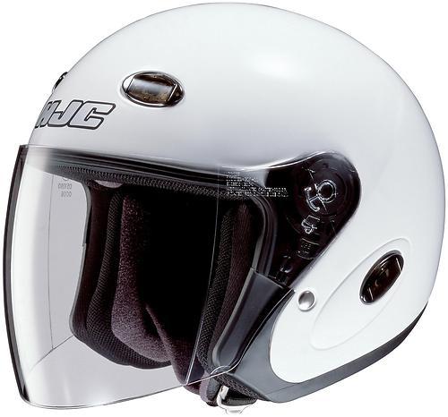 New hjc cl-33 solid open-face adult helmet, gloss white, xl