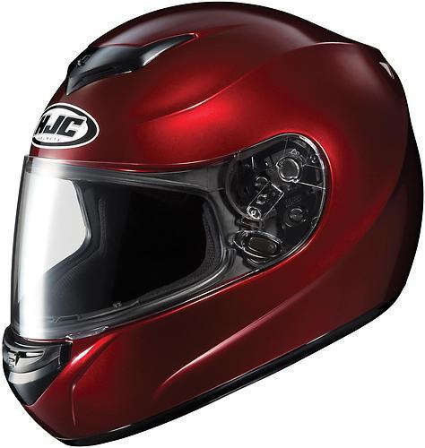 New hjc cs-r2 solid full-face adult helmet, metallic wine/red, 2xl/xxl