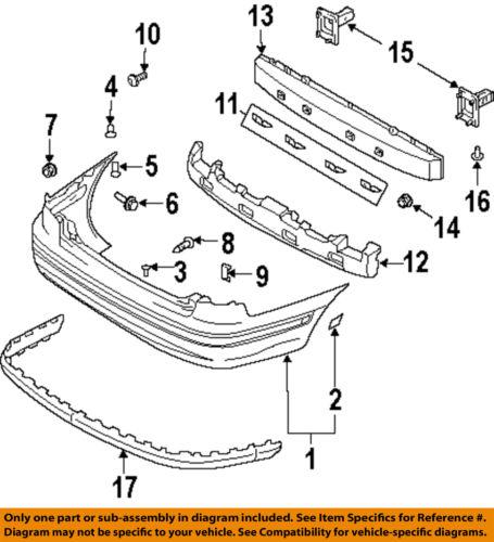 Hyundai oem 866102d000 rear bumper-bumper cover