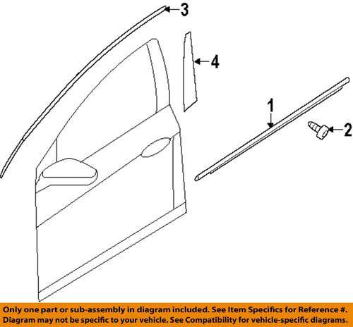 Hyundai oem 822203s000 front door-belt weather strip