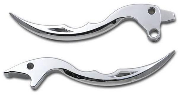 Pro one performance blade levers chrome for harley softail dyna flh 96-10