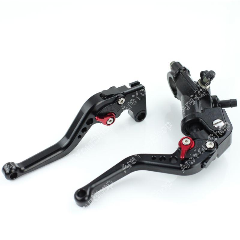 Master cylinder adjustable brake clutch levers yamaha r1 r6 r6s mt-01 v-max blk