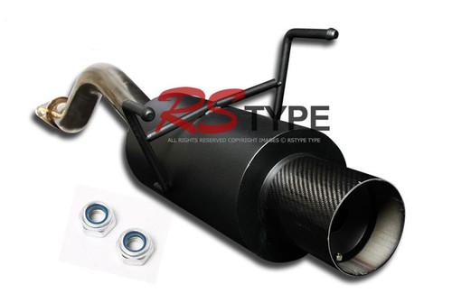 2002-2006 bolt on black muffler/silencer ~rsx n-s 4" carbon tip