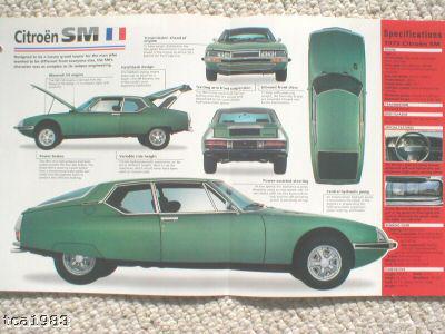 1970 / 1971 / 1972 / 1973 / 1974 / 1975 citroen sm imp brochure