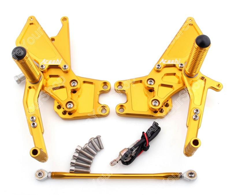 Rearset rear set kawasaki zx10r zx 10r 2004-2005 gold