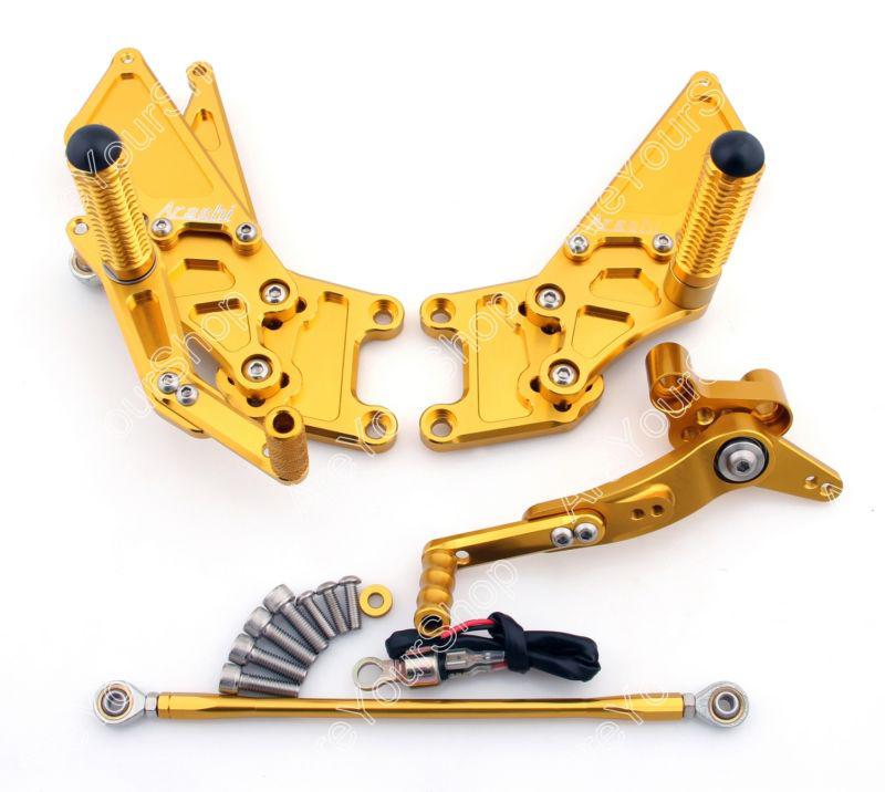 Rearset rear set honda cbr600rr cbr 600 rr 2007-2008 gold