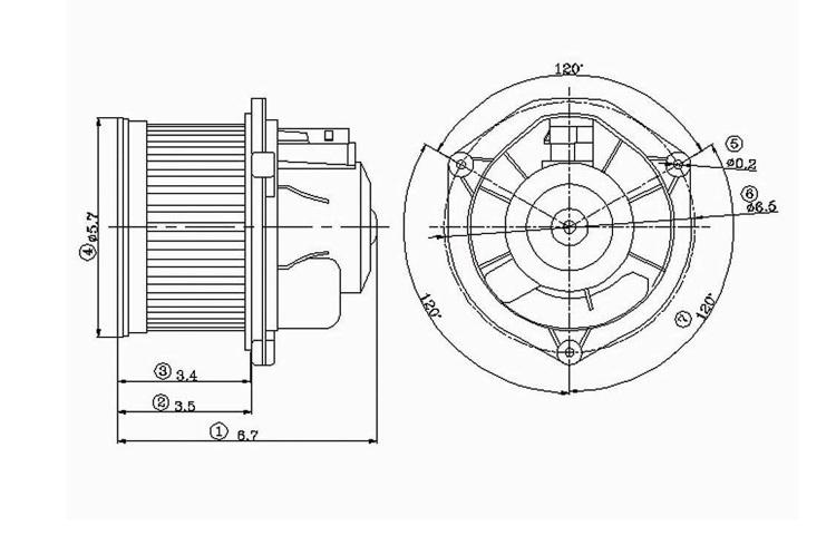 Replacement blower motor asy chevy cavalier malibu pontiac oldsmobile 52498951