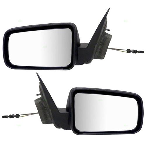 New pair set manual remote side view mirror glass housing 08-11 ford focus