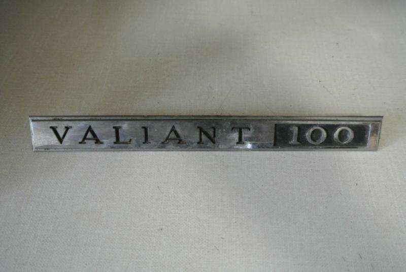 1965 plymouth valiant 100 chrome fender emblem